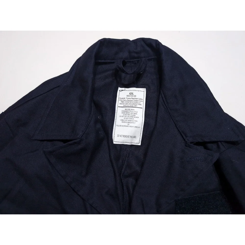 US MILITARY Coveralls Flame Resistant FR Utility 8405-01-619-1203 Navy Blue 42XL